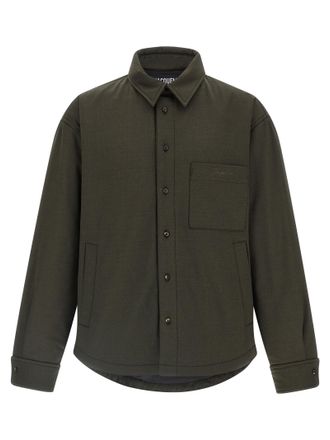 Jacquemus La Chemise Boulanger Puffer Jackets Verde-Uomo