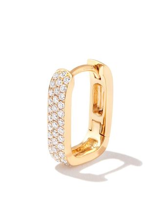 Jacquie Aiche 14kt yellow gold diamond hoop earring