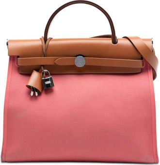 Herm&egrave;s Pre-owned Hermes Toile Herbag Zip 31 Ladies Y