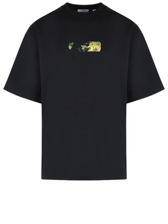 Off-white Spices Arrow Cotton T-Shirt with Artistic Logo Design