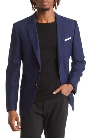 BOSS Hutson Slim Fit Navy Wool Sport Coat at Nordstrom, Size 36 Regular