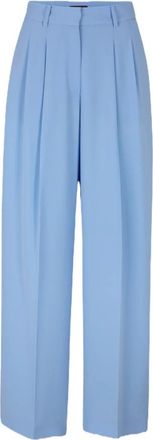 Windsor Lichtblauwe Crepe Broek - Dames - Wijde Broeken - Blauw - XS - Broeken