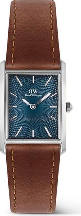 Daniel Wellington Bound Tank Leather Strap Watch, 24mm x 35mm in Silver-Tone at Nordstrom
