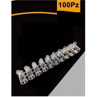 Trade Shop Trade Shop - Set 100 Pz Morsetto A Cappuccio Unipolare Trasparente Per Cavi Sezione 4mm Ms-40