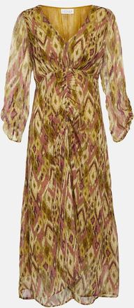 Velvet Cailey printed georgette midi dress