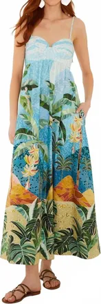 Farm Rio Rio Mosaic Maxi Dress In Multicolor