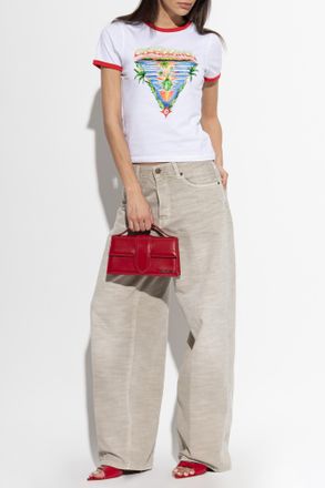 Casablanca T-shirt With Print, Womens, White