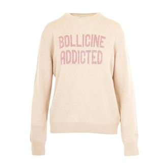 MC2 Saint Barth New Queen Crewneck - Dames - Ronde hals truien - Beige - L - Truien & Vesten
