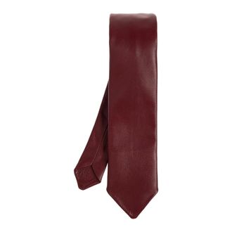 Ferragamo Ties, male, Red, Size: ONE SIZE Nappa Leather Tie