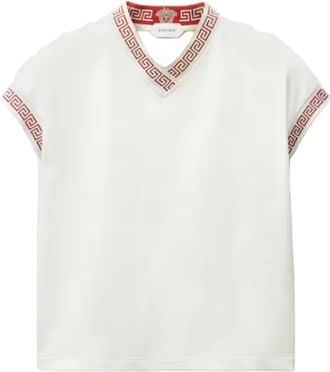 Versace Donna, Top, Bianco, L, new