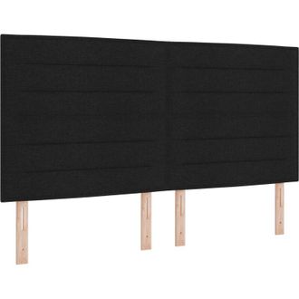 vidaXL Cama Con Somier Y Colch&oacute;n Con Luz Led Negra De 180 X 200 Cm, Marco De Tela. Vidaxl