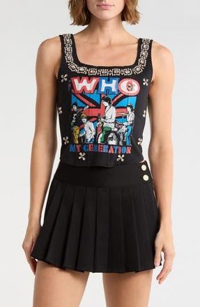 Alice & Olivia Breslin The Who Band Corset Tank at Nordstrom Rack, Size 14