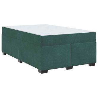 vidaXL Vidaxl - Estructura De Cama Con Colch&oacute;n Verde Oscuro 120 X 190 Cm