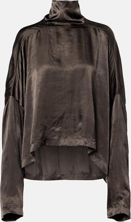 Rick Owens Jumbo Tabard asymmetric satin top