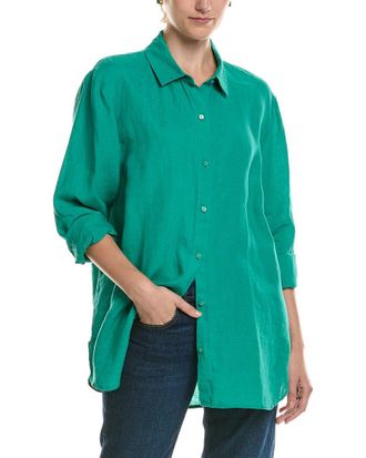 Eileen Fisher Classic Linen Long Shirt