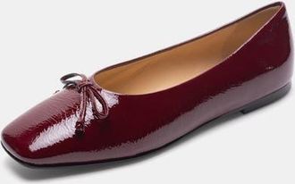 Bells & Becks Felicia Square Toe Ballerina Flat in Burgundy at Nordstrom, Size 40.5