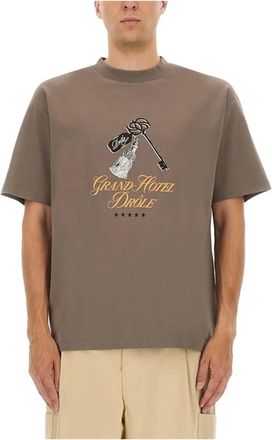 Dr&ocirc;le de Monsieur Le T-Shirt Grand H&ocirc;tel - - Tops - Uomo - Grigio - S