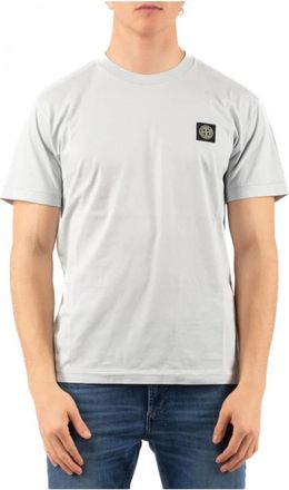 Stone Island Casual Katoenen T-shirt - Heren - T-shirts - Grijs - S - Katoen - Tops