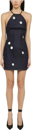 DAVID KOMA Korte Damesjurk - Dames - Korte kleedjes - Blauw - 2XS - Kleedjes