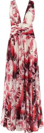 Marciano Adela V-hals Lange Jurk - Dames - Avondkleed - Veelkleurig - XS - Leer - Kleedjes