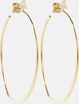 Anita Ko 18kt gold hoop earrings with diamonds