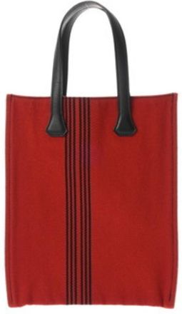 Hermès Black Red Color Swift Leather Tote Bag (Pre-Owned)