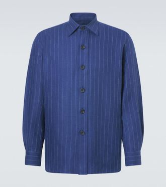 Rubinacci Striped linen and wool shirt