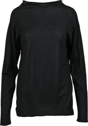 Fabiana Filippi Kasjmier Zijde Mix Gebreide Top - Dames - Cashmere truien - Zwart - L - Kasjmier - Truien & Vesten
