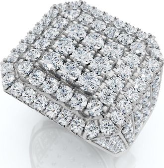 Pompeii3 5Ct TW Mens Round Diamond Pave Ring Gold Lab Grown