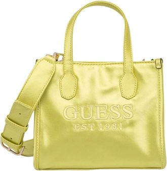 Guess Silvana - Dames - Shoppers - Geel - ONE Size - Katoen - Tassen