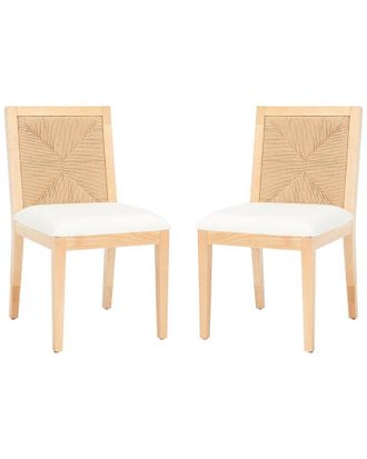 Safavieh Couture Set Of 2 Emilio Woven Dining Chairs