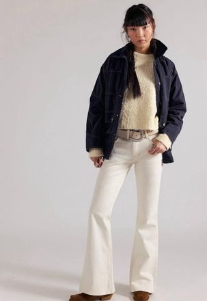 Free People West Coast Relaxed Jeans In Cream