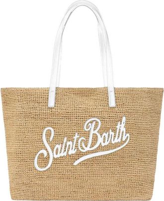 MC2 Saint Barth Woven Tote Bag with Prominent Script Logo