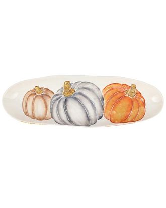 Vietri Vietri Pumpkins Narrow Oval Platter With $31 Credit