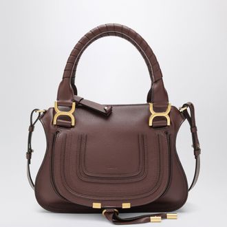 Chlo&eacute; Small brown Marcie handbag in leather