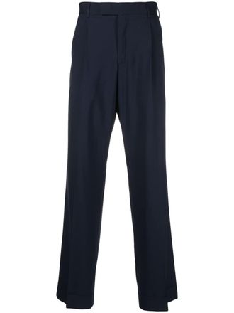 Pantaloni Torino straight-leg wool tailored trousers - men - Virgin Wool - 46 - Blue