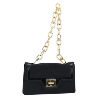 Givenchy Pre-owned Schoudertas van satijn - Dames - Pre-owned - Zwart - Maat: ONE Size Satijn