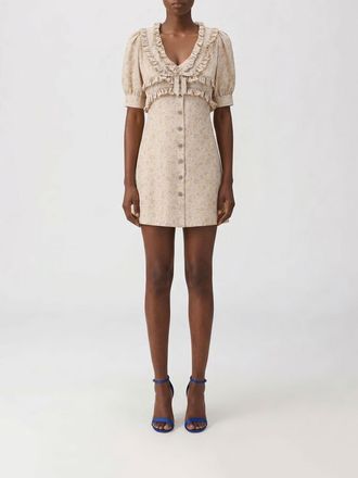 Alessandra Rich Abito mini Alessandra Rich in seta con florelae con rouches