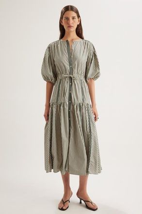 Merlette Eliane Stripe Dress in Cedar Stripe at Nordstrom, Size X-Small