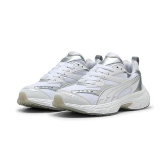 Puma Sneaker PUMA MORPHIC ASTRO ESCAPE WNS, Damen, Gr. 38,5, weiss (puma wei&szlig;, puma silber), Textil, unifarben, Schuhe Sneaker