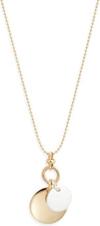 Nordstrom Demi Fine Double Orb Chain Necklace in 14K Gold- Sterling Plated at Nordstrom