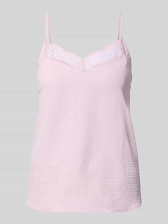 Pieces Relaxed Fit Blusentop mit Spitzenbesatz Modell TIFFANY in Altrosa, Gr&ouml;&szlig;e XL