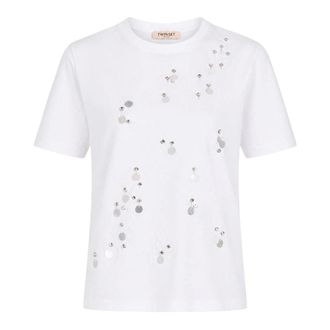 Twinset T-Shirts, female, White, Size: XS Actitude T-shirt