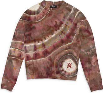 Amiri Clay Ma Tie Dye Cashmere Crewneck Sweatshirt