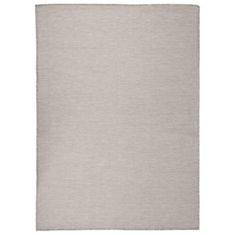 vidaXL Alfombra De Exterior De Tejido Plano Gris Taupe 200x280 Cm Vidaxl