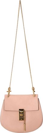 Chloé Pre-owned Womens Chloé Medium Drew Shoulder Bag in Pastel Pink Leather - One Size