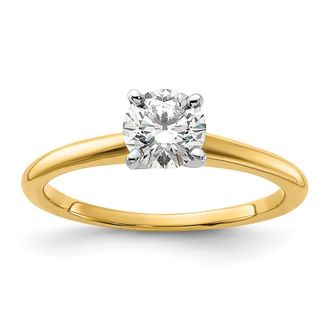 Diamond2Deal 14k Gold Lab Grown Diamond Engagement Ring 3/4Ct Clarity- VS Color- G-H