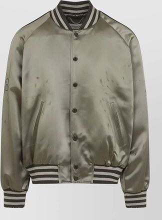 Golden Goose raglan sleeve bomber jacket ribbed cuffs hem