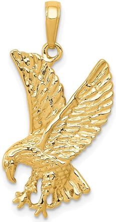 Diamond2Deal 14k Yellow Gold Eagle Charm Pendant