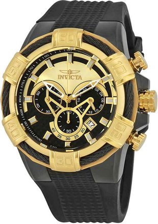 Invicta Bolt Chronograph Black and Gold Dial Mens Watch 24699
